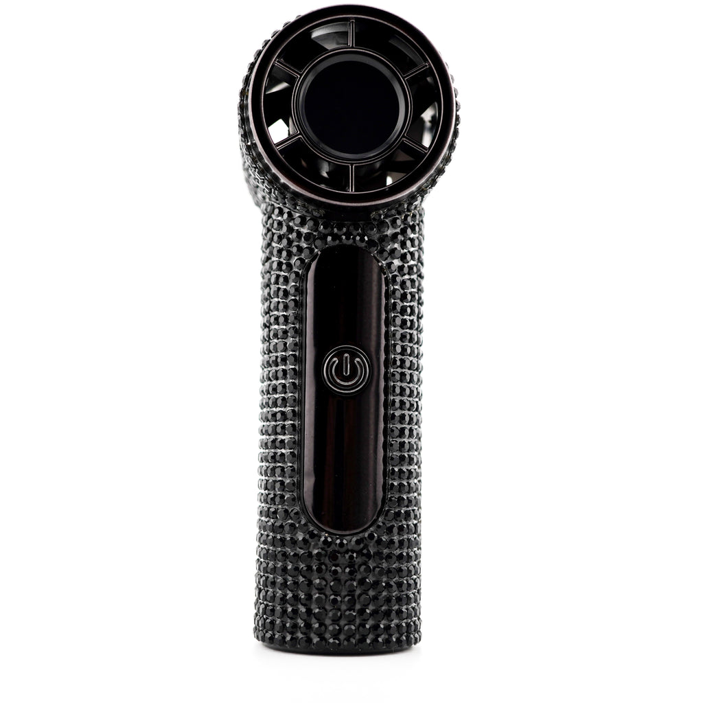 High Speed handheld Mini Black Crystal Lash Fan Lash Klan