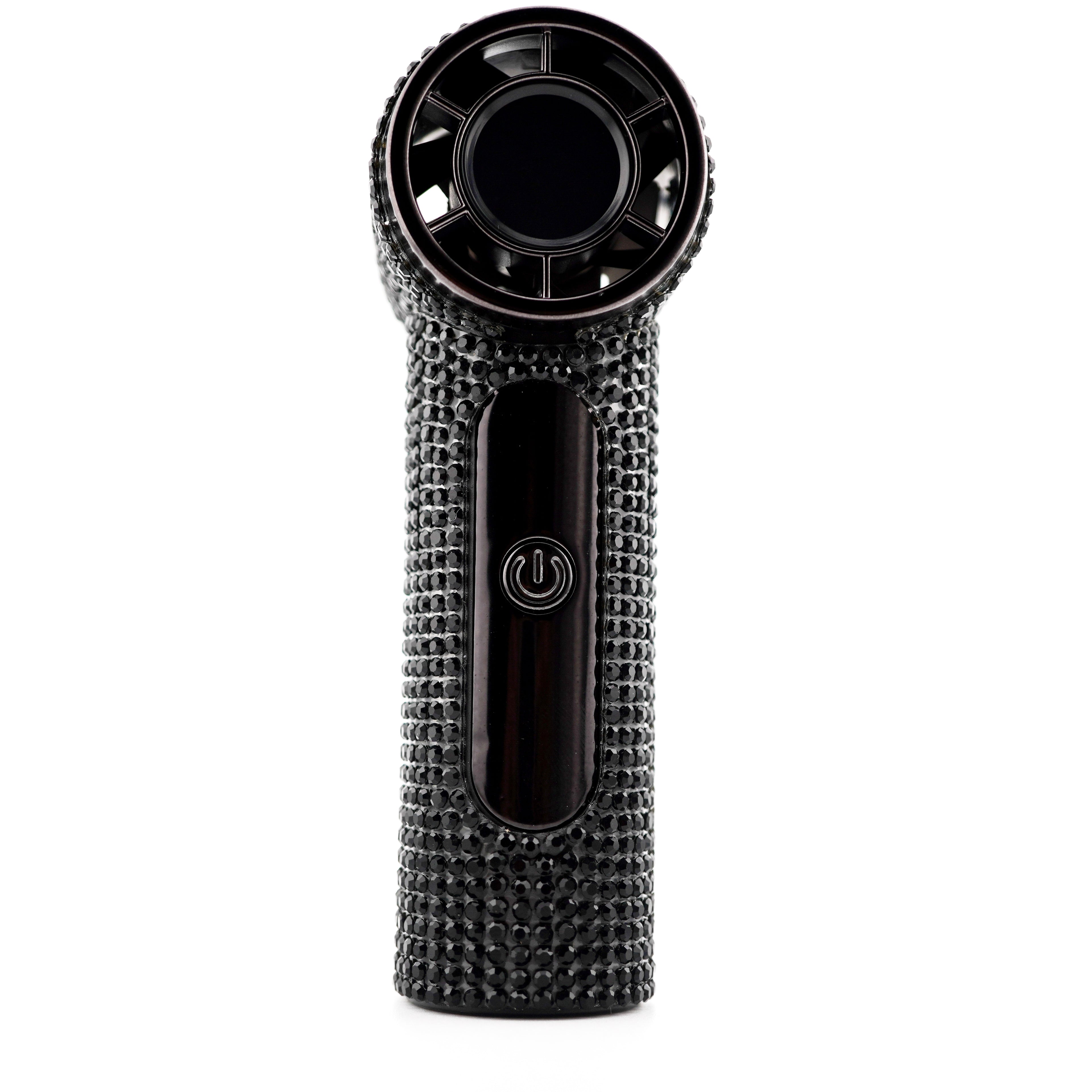 High Speed handheld Mini Black Crystal Lash Fan Lash Klan