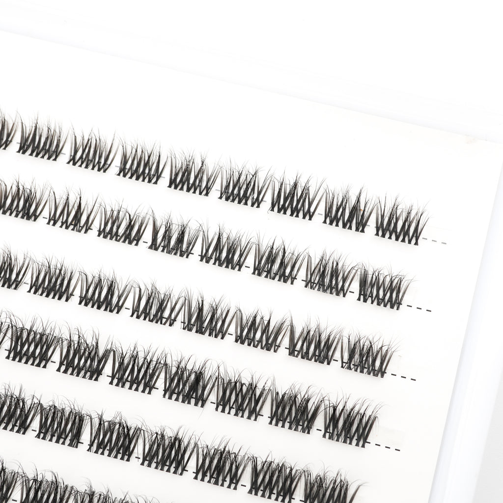 Lash Klan Ultra Fine DIY Lash Clusters – 120pcs, Invisible Band, Mixed Length 8–16mm, 0.05mm Lash Klan