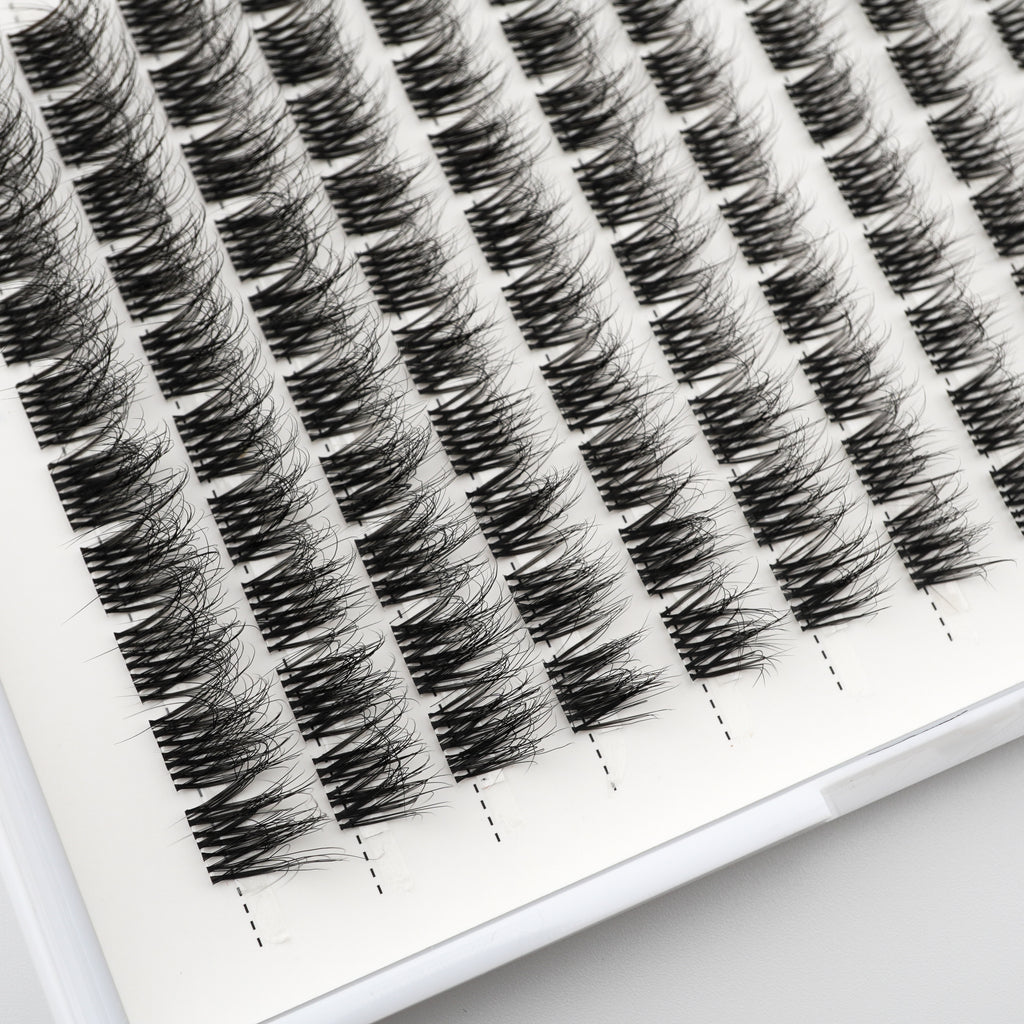 Lash Klan Ultra Fine DIY Lash Clusters – 120pcs, Invisible Band, Mixed Length 8–16mm, 0.05mm Lash Klan