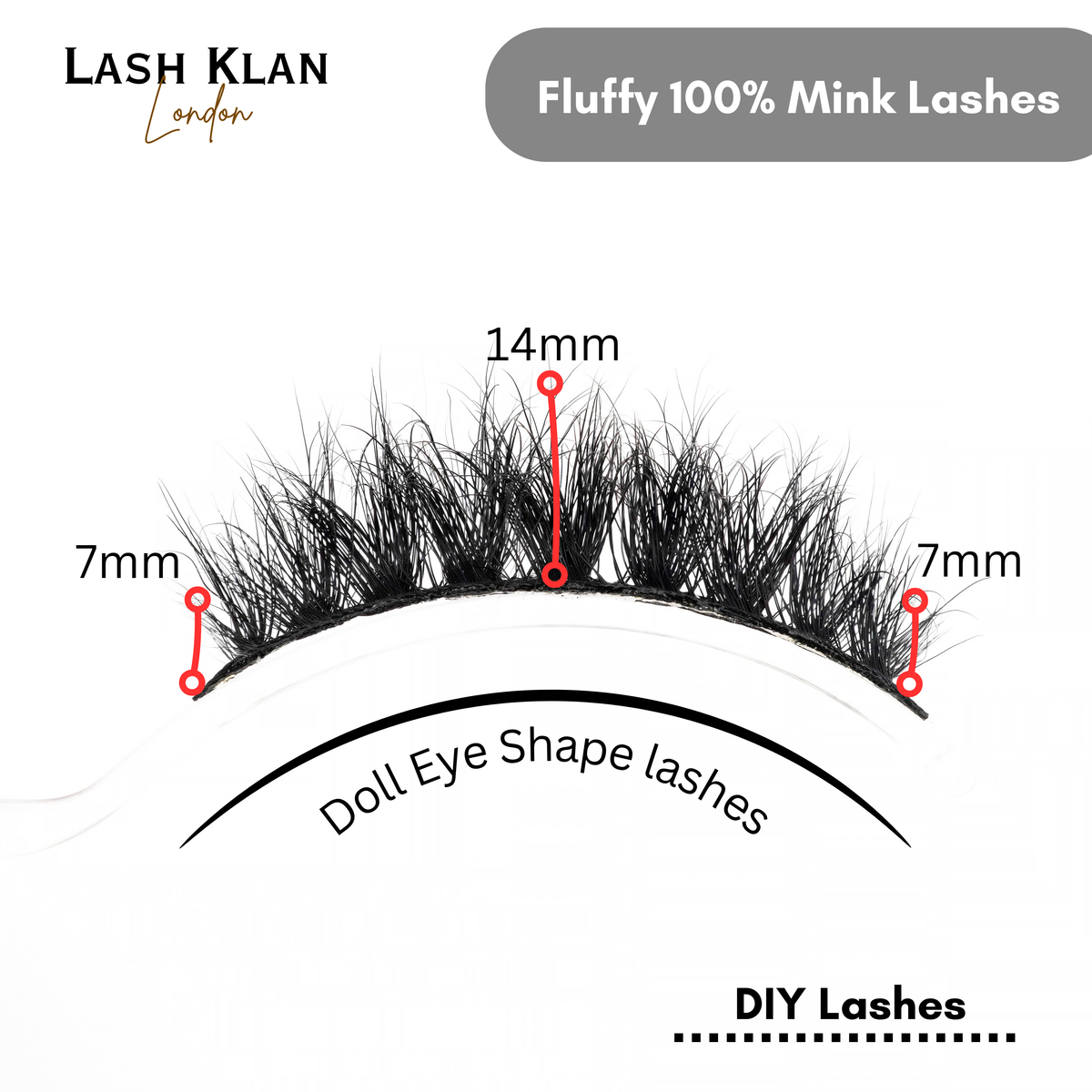Fluffy Mink strip False lashes Sydney 12 Lash Klan