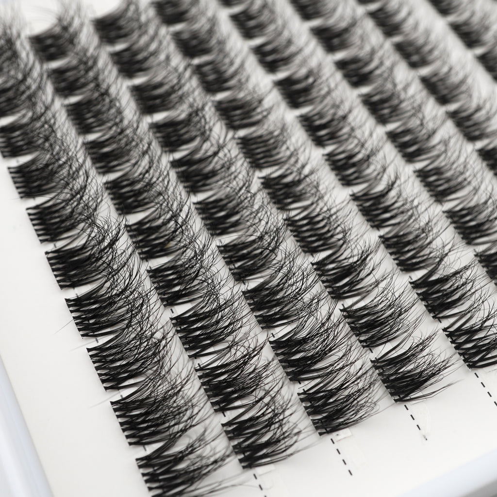 Lash Klan Ultra Fine DIY Lash Clusters – 120pcs, Invisible Band, Mixed Length 8–16mm, 0.05mm Lash Klan