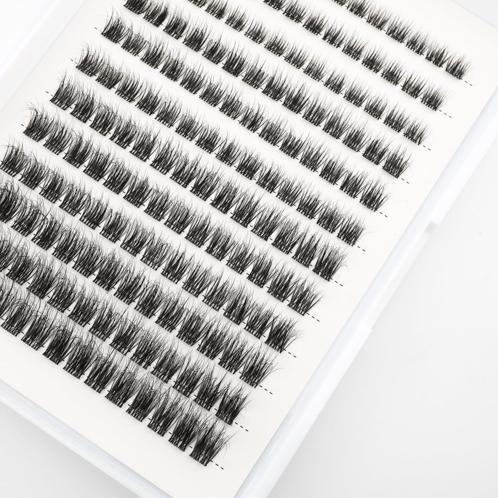 Lash Klan Ultra Fine DIY Lash Clusters – 120pcs, Invisible Band, Mixed Length 8–16mm, 0.05mm Lash Klan