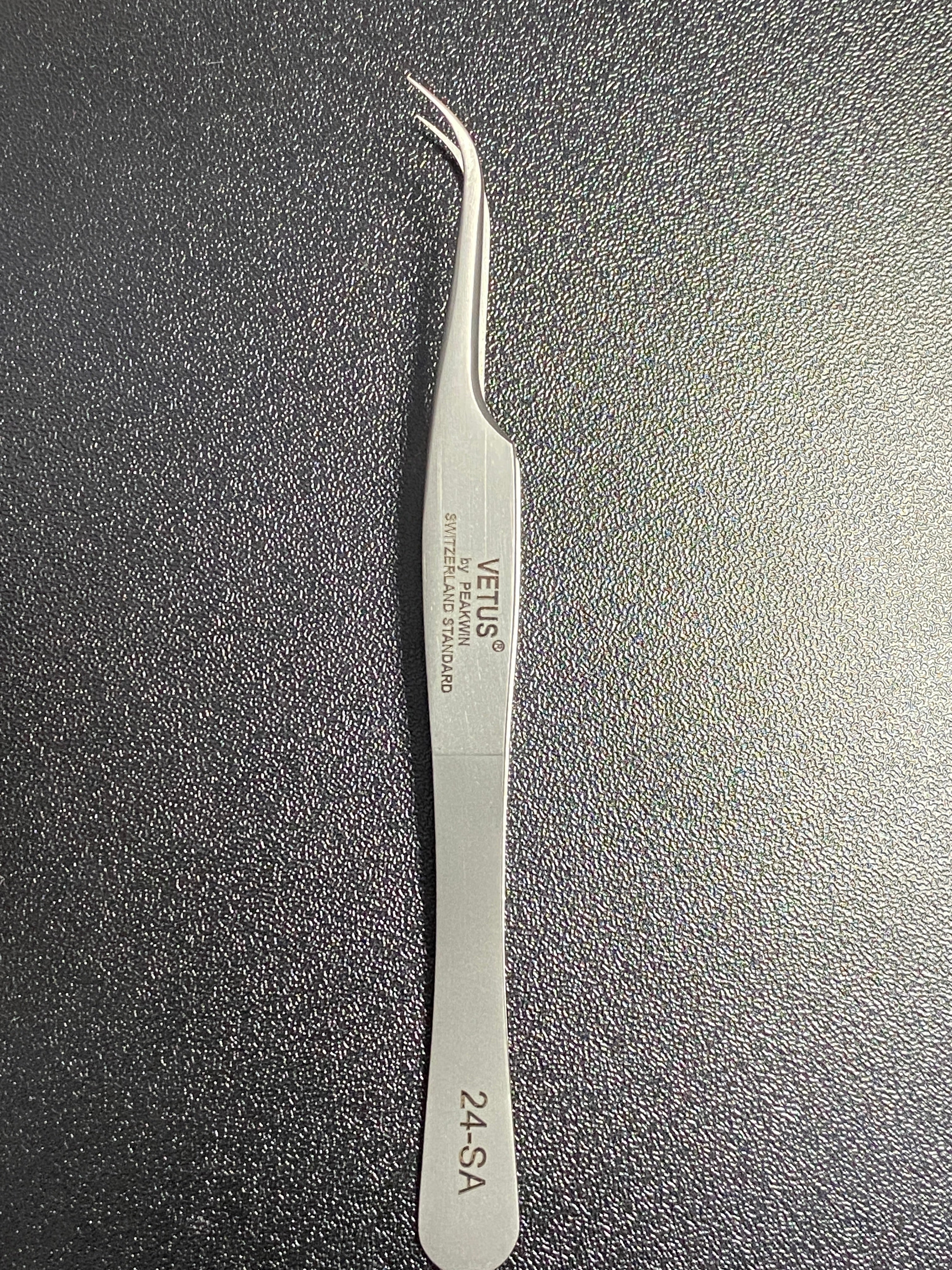 Vetus Precison Anti-Magnetic tweezers for Eyelash Extension 24-SA