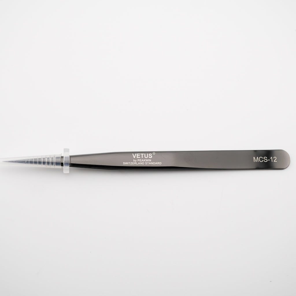 Vetus Tweezers MSC 12 Straight Tip Isolation Stainless steel Black
