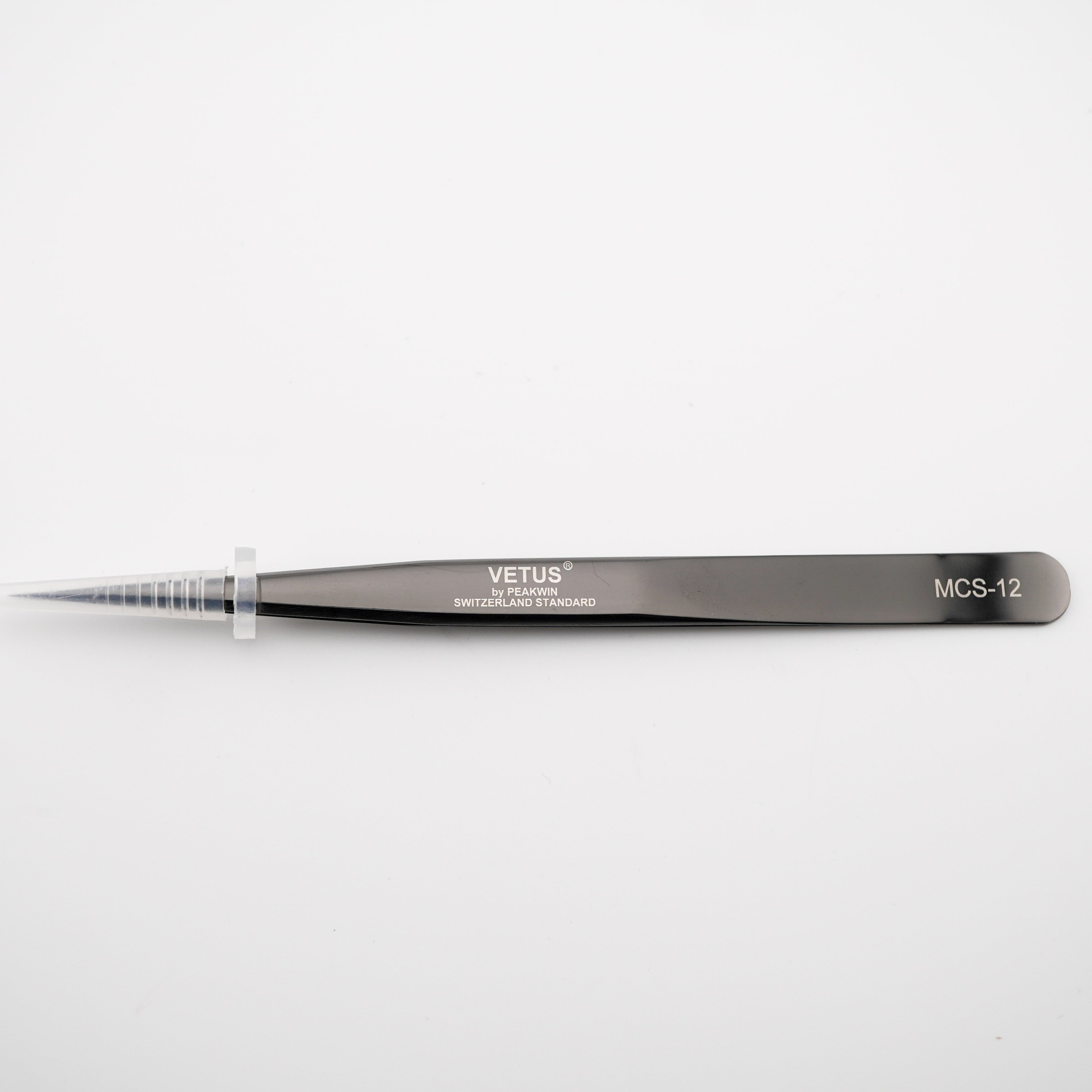 Vetus Tweezers MSC 12 Straight Tip Isolation Stainless steel Black