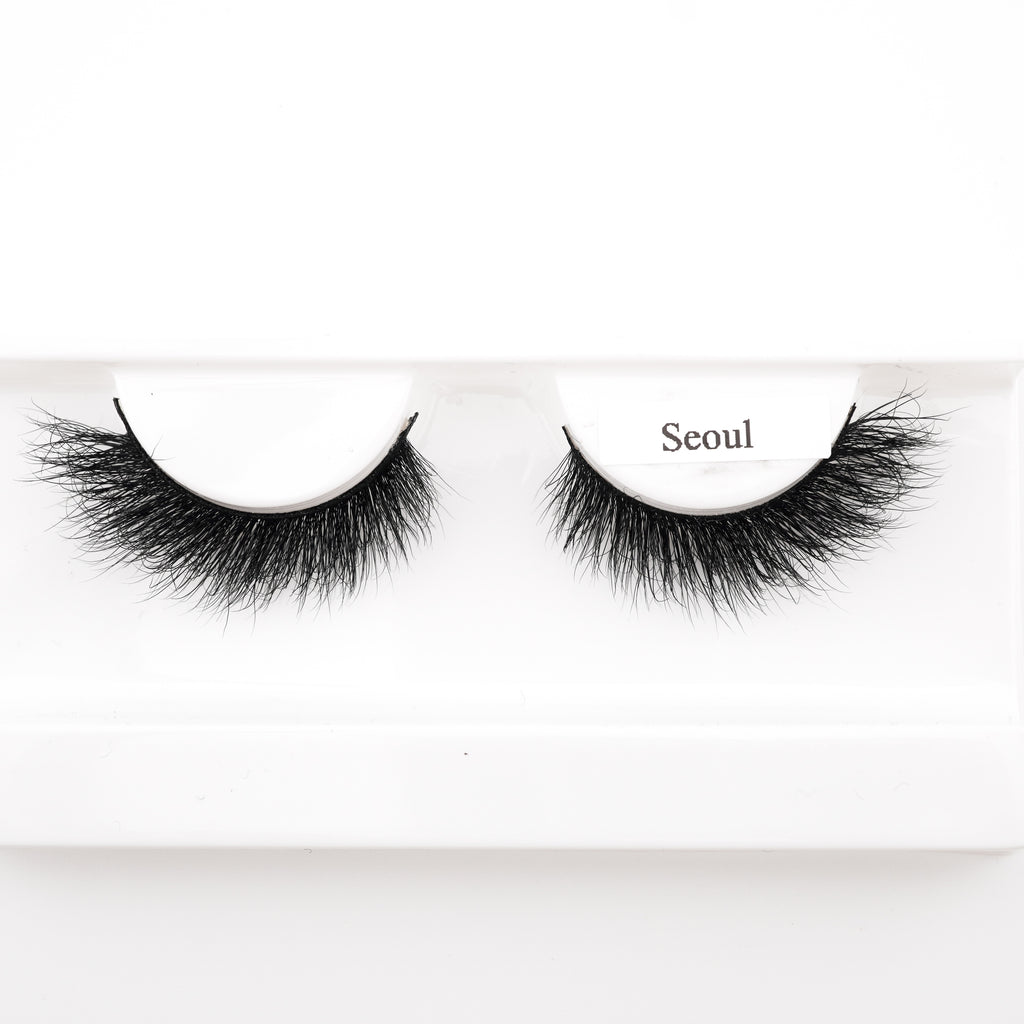 Fluffy 100% Mink Strip Lashes  - Seoul