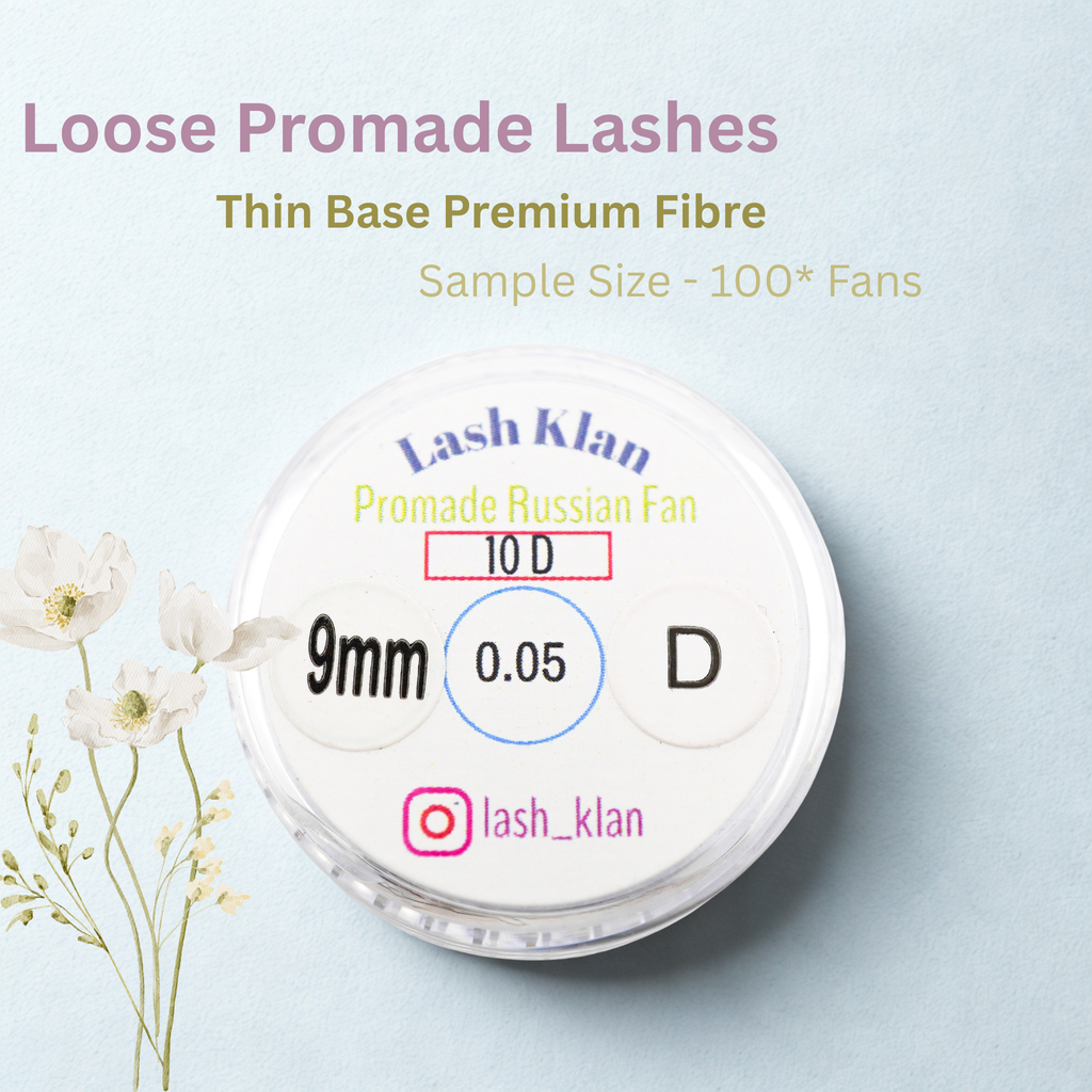 Pointy Promade Russian Volume Fan 0.05mm Lashes Extension 10D Loose 100 Fans Lash Klan