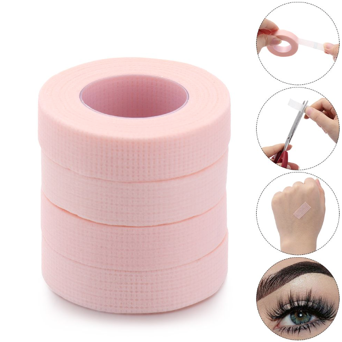Micropore Tape Roll Pink for under-eye eyelash extension tape