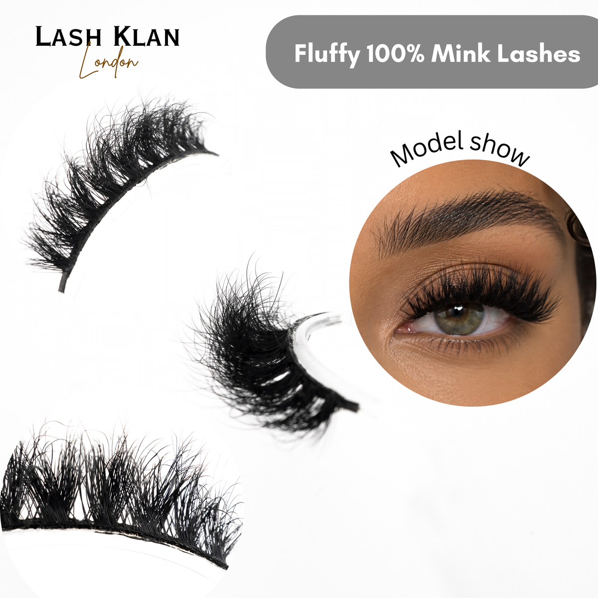 Fluffy Mink strip False lashes Sydney 12 Lash Klan