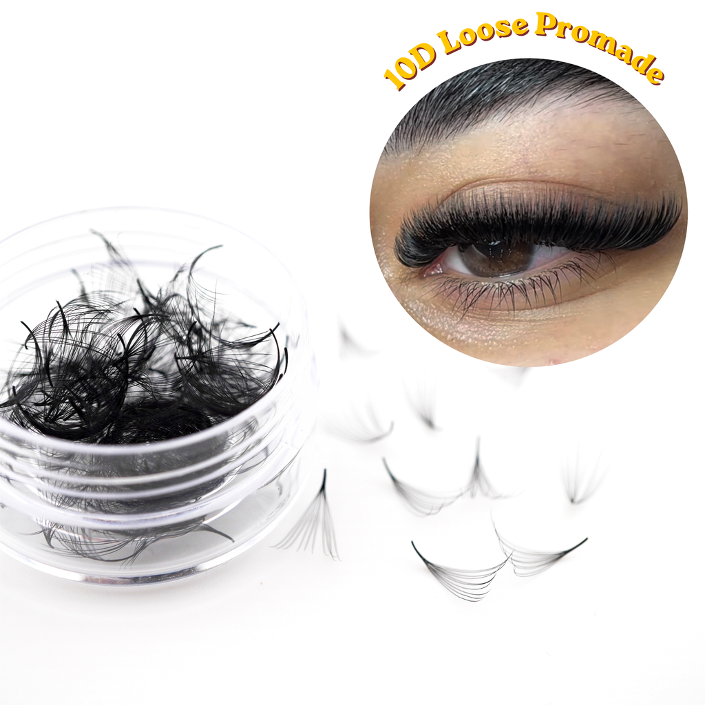 Pointy Promade Russian Volume Fan 0.05mm Lashes Extension 10D Loose 100 Fans Lash Klan