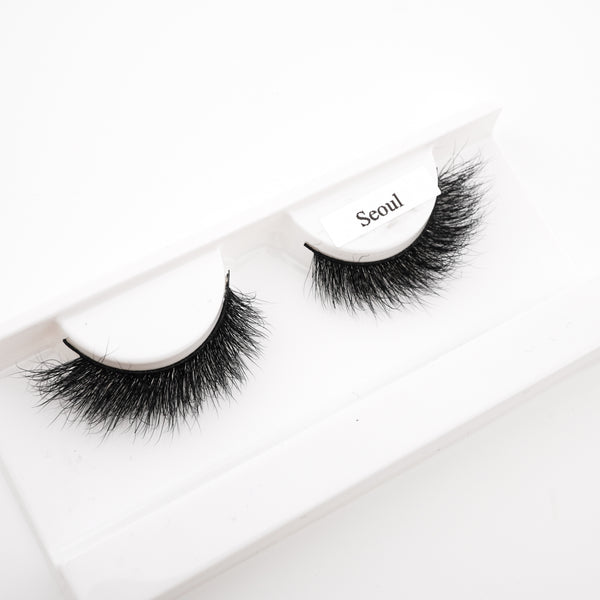 Fluffy 100% Mink Strip Lashes  - Seoul