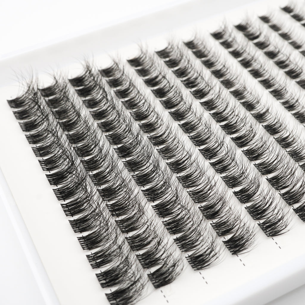 Lash Klan Ultra Fine DIY Lash Clusters – 120pcs, Invisible Band, Mixed Length 8–16mm, 0.05mm Lash Klan