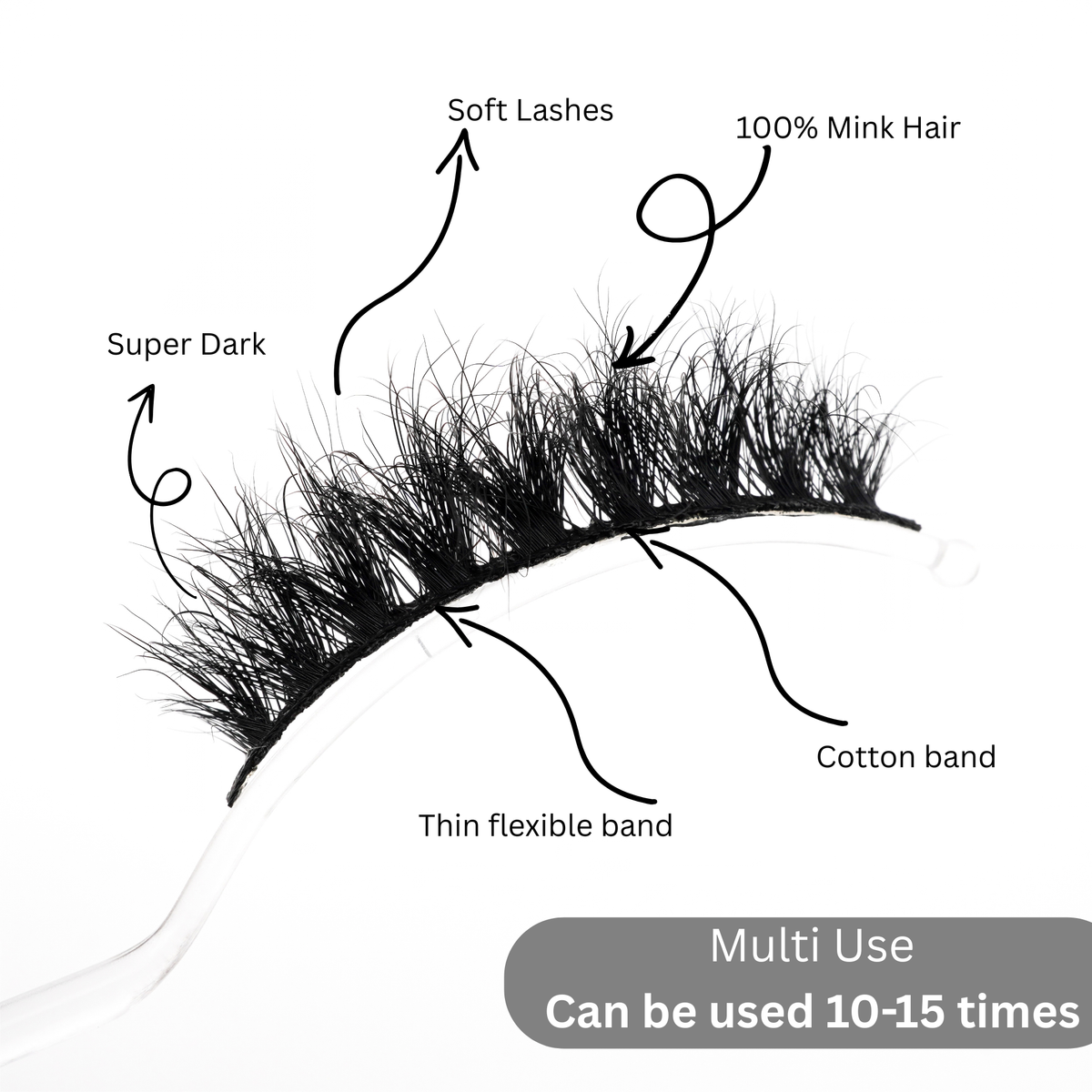 Fluffy Mink strip False lashes Sydney 12 Lash Klan