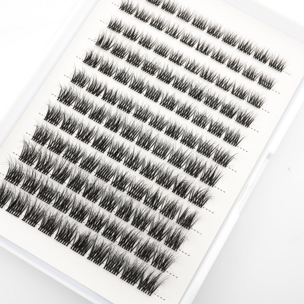 Lash Klan Ultra Fine DIY Lash Clusters – 120pcs, Invisible Band, Mixed Length 8–16mm, 0.05mm Lash Klan