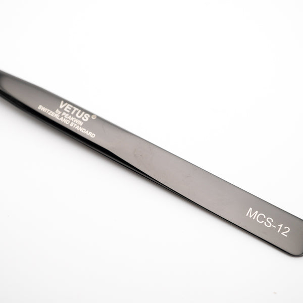 Vetus Tweezers MSC 12 Straight Tip Isolation Stainless steel Black