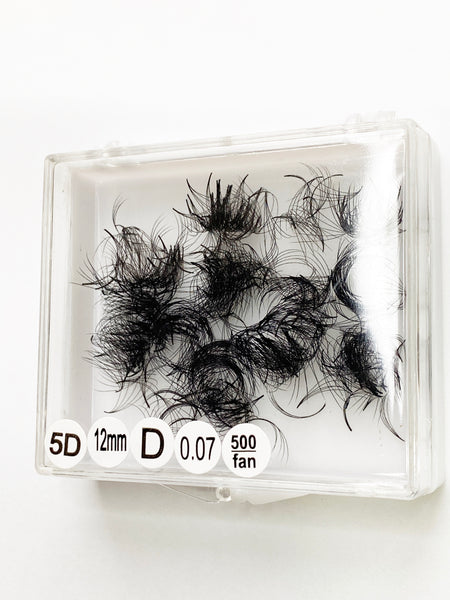 5D Promade Russian Volume Lash Extension 0.07mm Thickness, 500 Fans