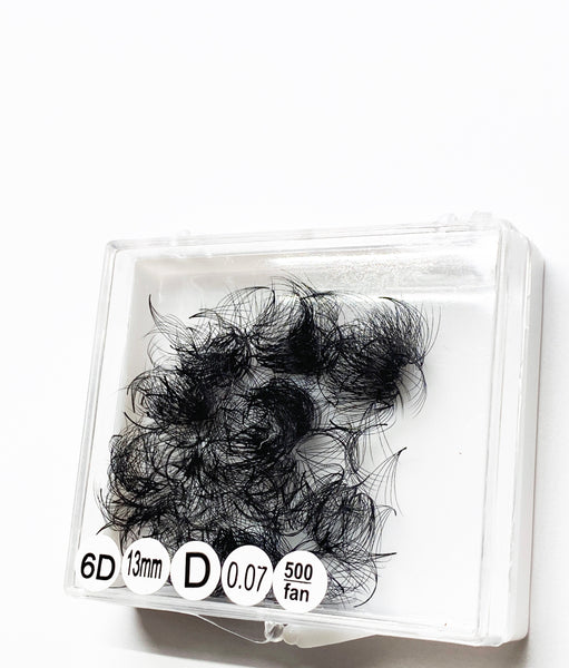 6D Promade Russian Volume lashes 0.07mm, 500 per tray